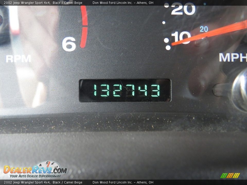 2002 Jeep Wrangler Sport 4x4 Black / Camel Beige Photo #24