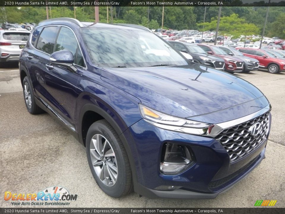 2020 Hyundai Santa Fe Limited AWD Stormy Sea / Espresso/Gray Photo #3