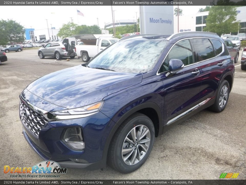 2020 Hyundai Santa Fe Limited AWD Stormy Sea / Espresso/Gray Photo #4