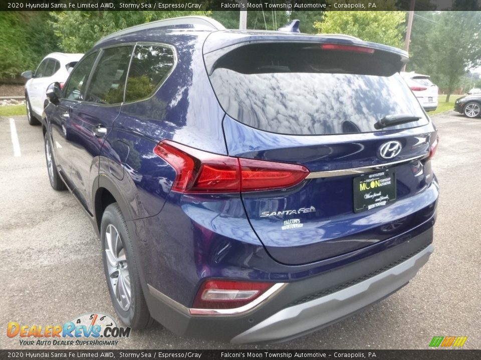 2020 Hyundai Santa Fe Limited AWD Stormy Sea / Espresso/Gray Photo #5