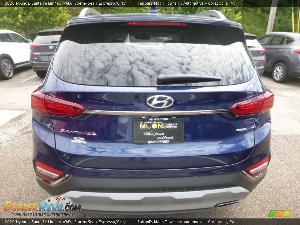 2020 Hyundai Santa Fe Limited AWD Stormy Sea / Espresso/Gray Photo #6