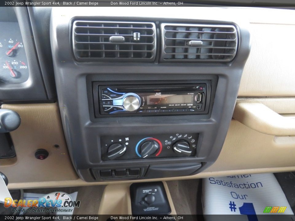 2002 Jeep Wrangler Sport 4x4 Black / Camel Beige Photo #28