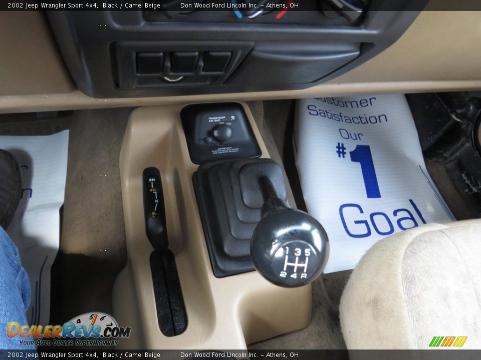 2002 Jeep Wrangler Sport 4x4 Black / Camel Beige Photo #29