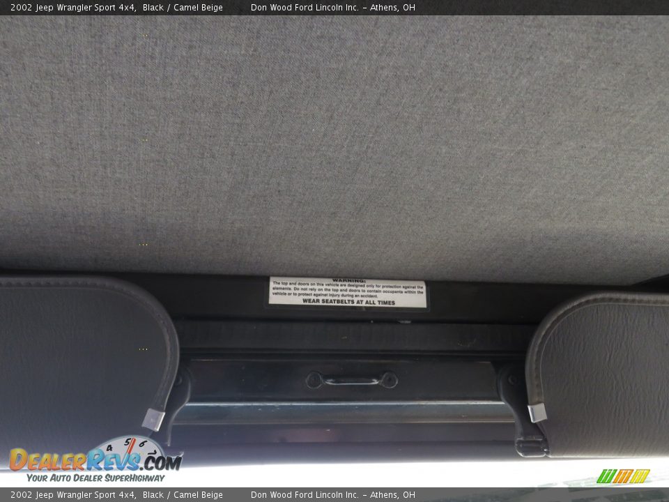 2002 Jeep Wrangler Sport 4x4 Black / Camel Beige Photo #30