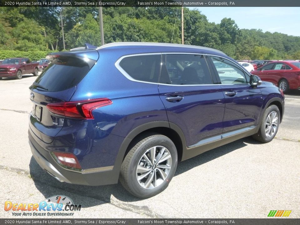 2020 Hyundai Santa Fe Limited AWD Stormy Sea / Espresso/Gray Photo #2