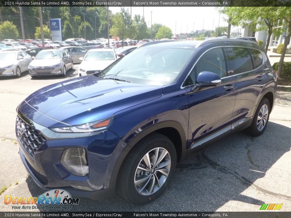 2020 Hyundai Santa Fe Limited AWD Stormy Sea / Espresso/Gray Photo #5