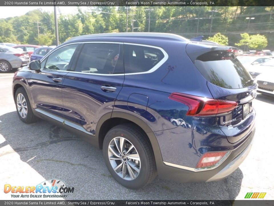 2020 Hyundai Santa Fe Limited AWD Stormy Sea / Espresso/Gray Photo #6