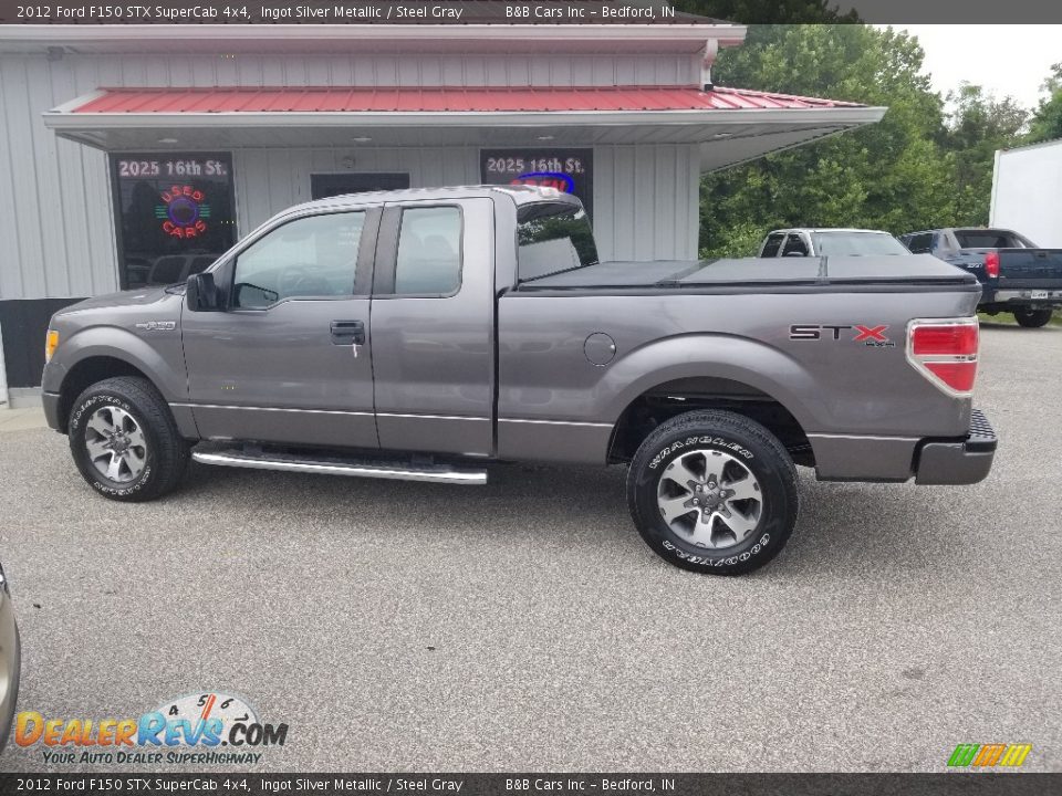 2012 Ford F150 STX SuperCab 4x4 Ingot Silver Metallic / Steel Gray Photo #2