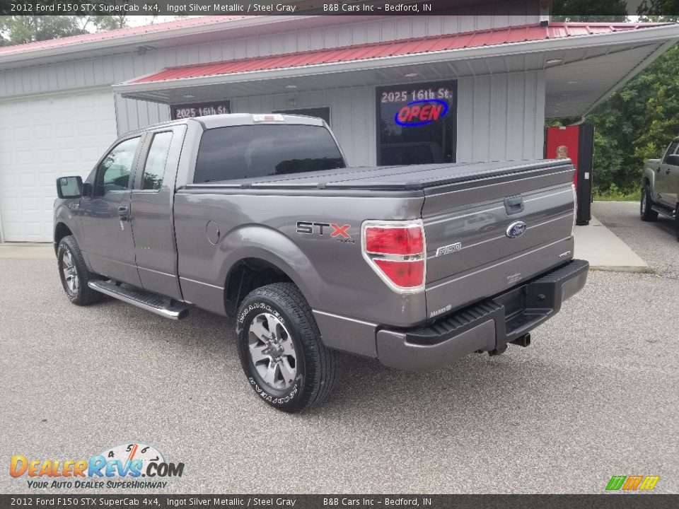 2012 Ford F150 STX SuperCab 4x4 Ingot Silver Metallic / Steel Gray Photo #3