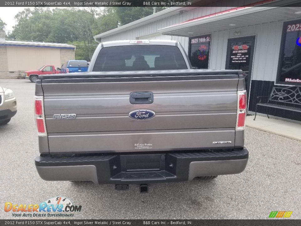 2012 Ford F150 STX SuperCab 4x4 Ingot Silver Metallic / Steel Gray Photo #4
