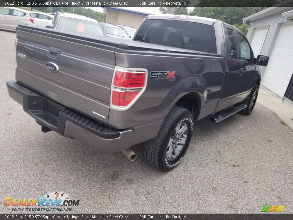 2012 Ford F150 STX SuperCab 4x4 Ingot Silver Metallic / Steel Gray Photo #5
