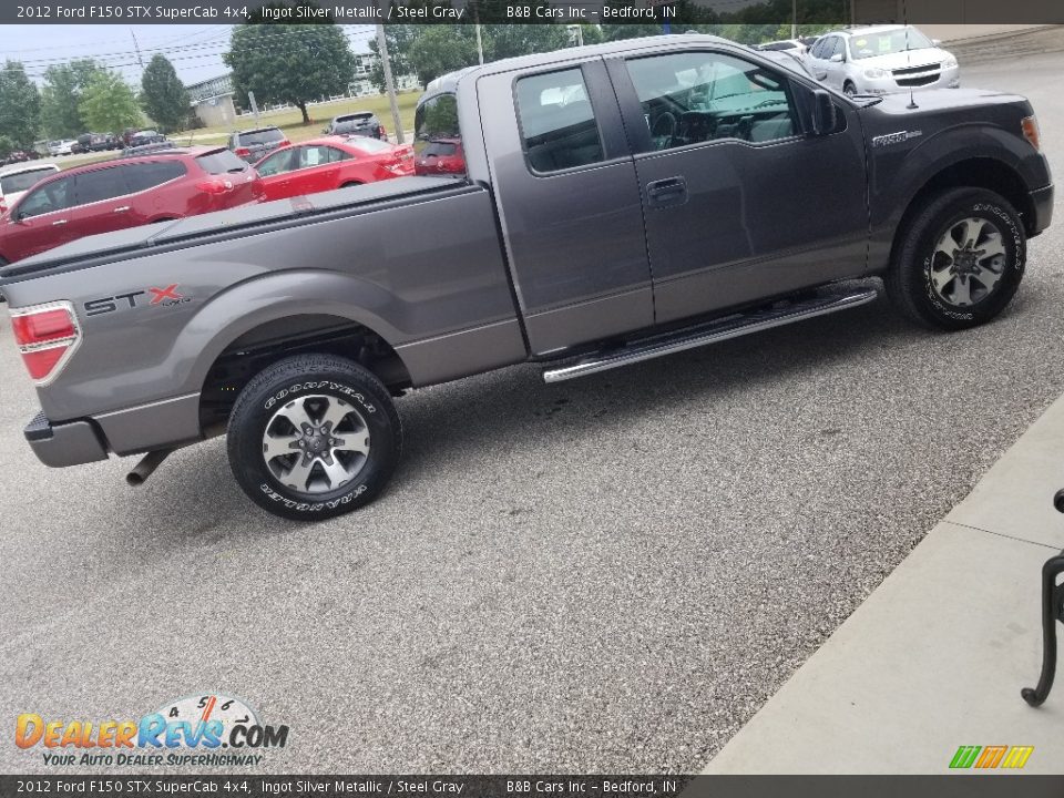 2012 Ford F150 STX SuperCab 4x4 Ingot Silver Metallic / Steel Gray Photo #6