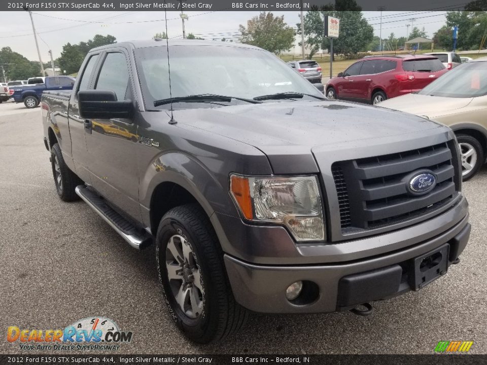 2012 Ford F150 STX SuperCab 4x4 Ingot Silver Metallic / Steel Gray Photo #8