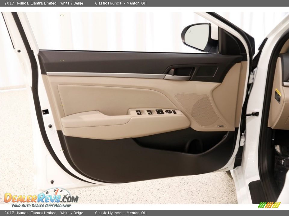 2017 Hyundai Elantra Limited White / Beige Photo #4