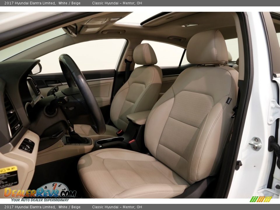 2017 Hyundai Elantra Limited White / Beige Photo #5