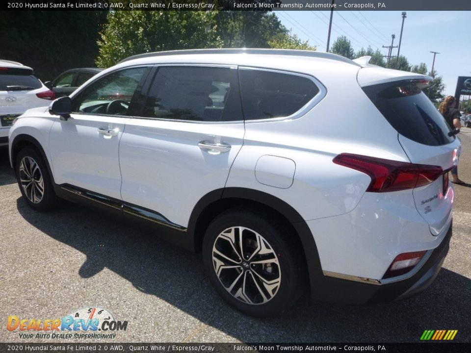 2020 Hyundai Santa Fe Limited 2.0 AWD Quartz White / Espresso/Gray Photo #5