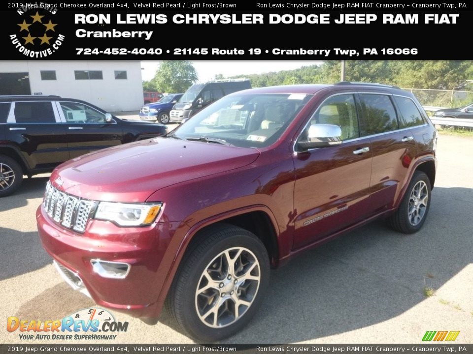 2019 Jeep Grand Cherokee Overland 4x4 Velvet Red Pearl / Light Frost/Brown Photo #1