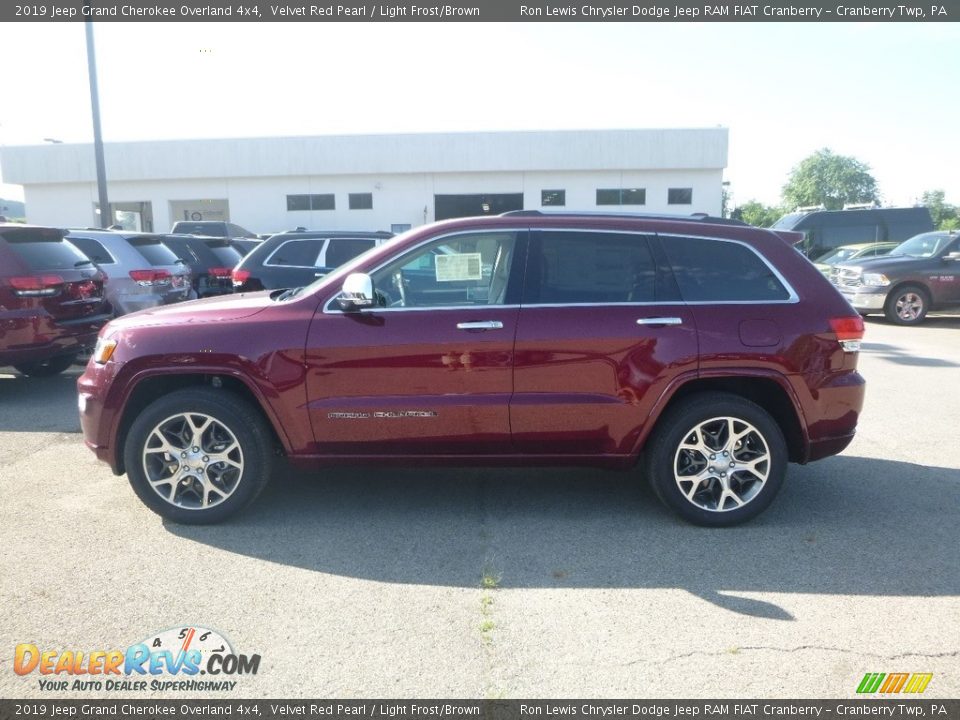 2019 Jeep Grand Cherokee Overland 4x4 Velvet Red Pearl / Light Frost/Brown Photo #2