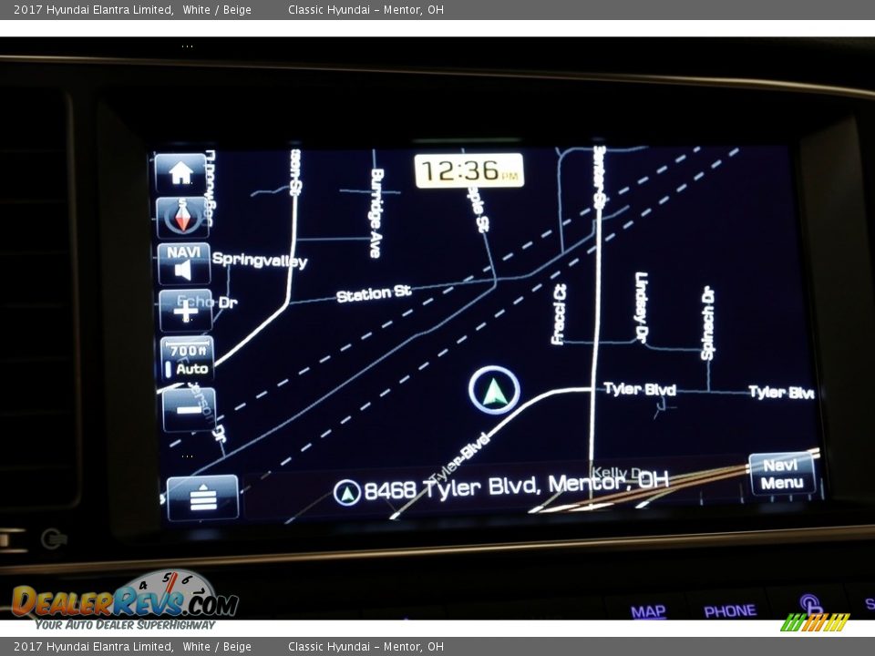 2017 Hyundai Elantra Limited White / Beige Photo #10