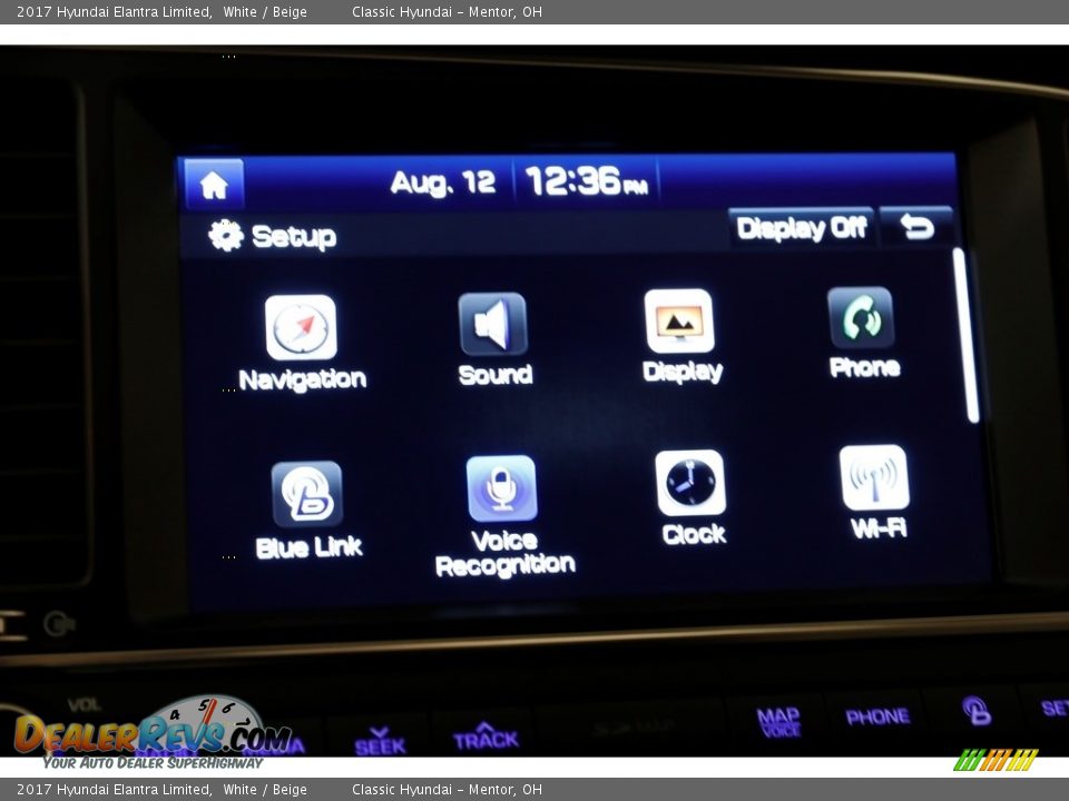 2017 Hyundai Elantra Limited White / Beige Photo #12