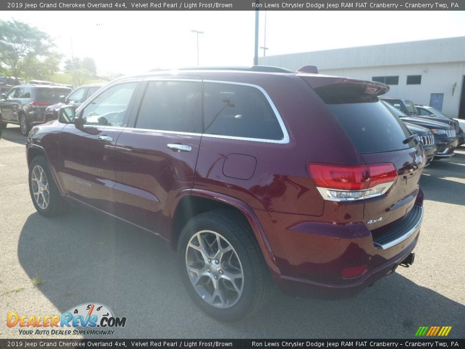 2019 Jeep Grand Cherokee Overland 4x4 Velvet Red Pearl / Light Frost/Brown Photo #3
