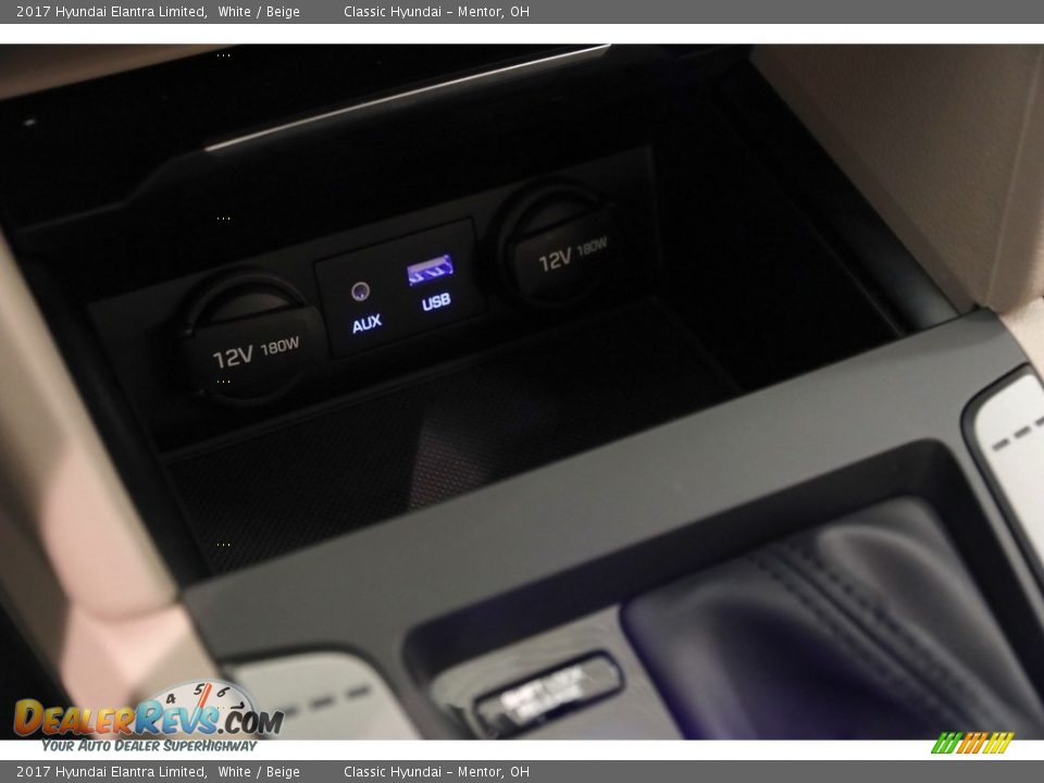 2017 Hyundai Elantra Limited White / Beige Photo #14