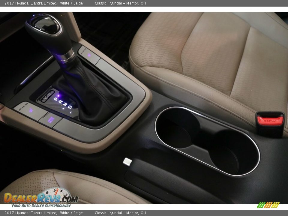 2017 Hyundai Elantra Limited White / Beige Photo #15