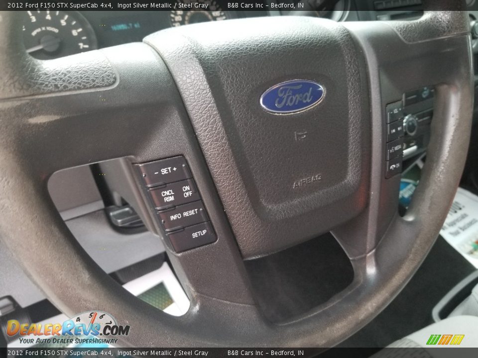 2012 Ford F150 STX SuperCab 4x4 Ingot Silver Metallic / Steel Gray Photo #14