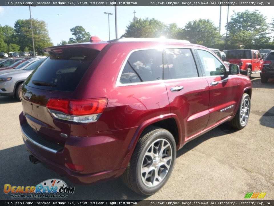 2019 Jeep Grand Cherokee Overland 4x4 Velvet Red Pearl / Light Frost/Brown Photo #5