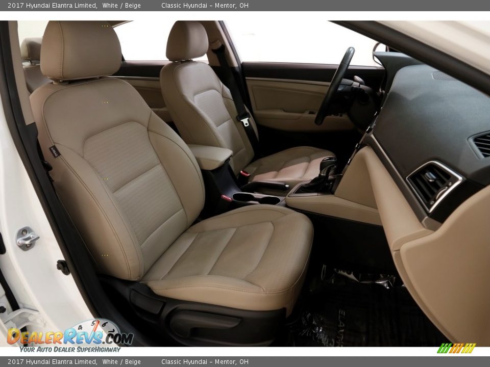 2017 Hyundai Elantra Limited White / Beige Photo #16