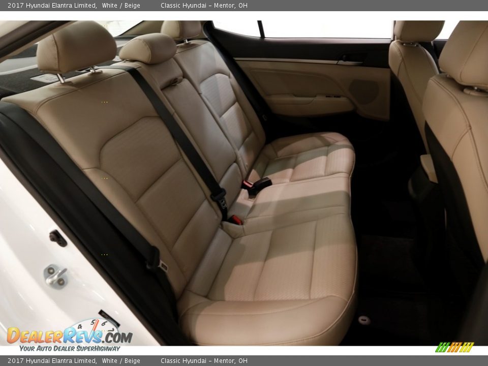 2017 Hyundai Elantra Limited White / Beige Photo #17