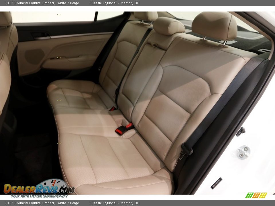 2017 Hyundai Elantra Limited White / Beige Photo #18