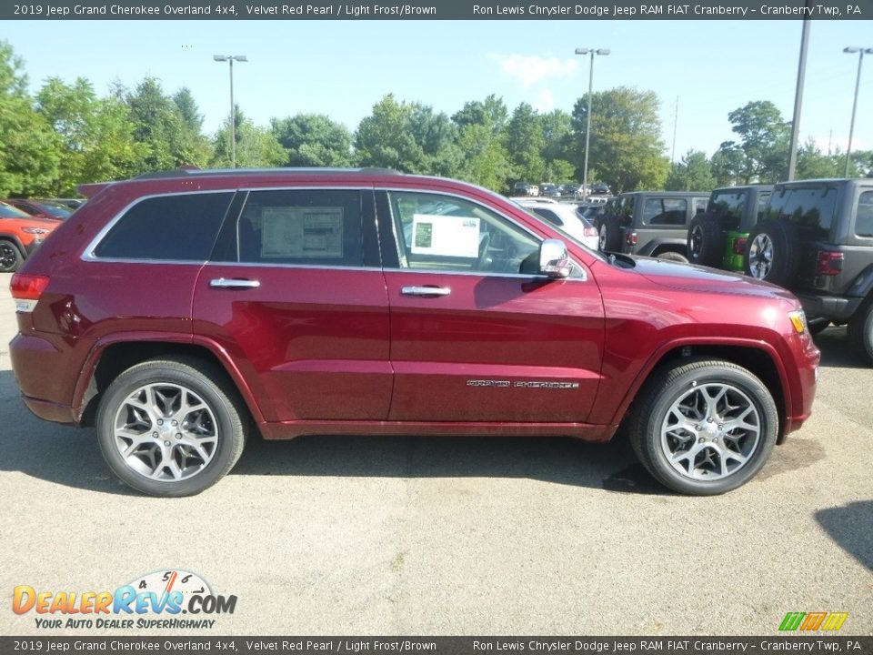2019 Jeep Grand Cherokee Overland 4x4 Velvet Red Pearl / Light Frost/Brown Photo #6