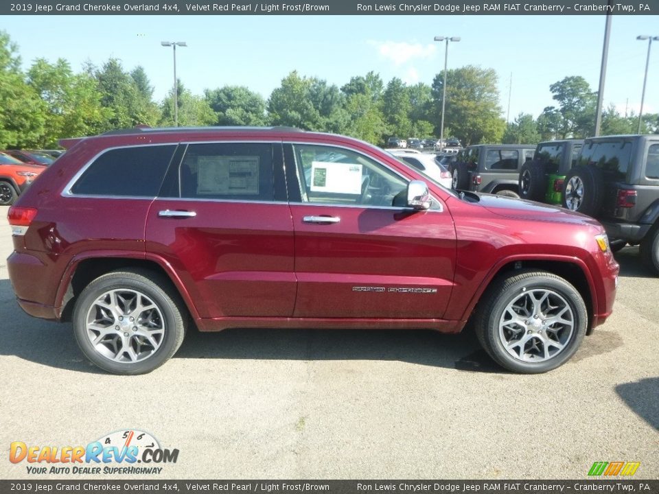 2019 Jeep Grand Cherokee Overland 4x4 Velvet Red Pearl / Light Frost/Brown Photo #6