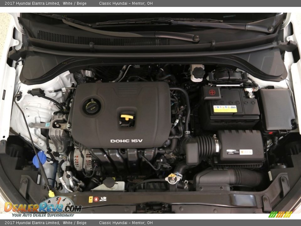 2017 Hyundai Elantra Limited White / Beige Photo #20