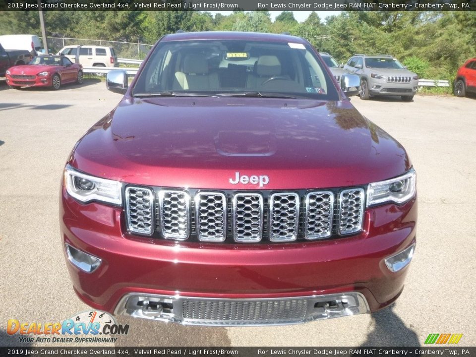 2019 Jeep Grand Cherokee Overland 4x4 Velvet Red Pearl / Light Frost/Brown Photo #8