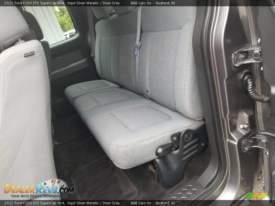 2012 Ford F150 STX SuperCab 4x4 Ingot Silver Metallic / Steel Gray Photo #19