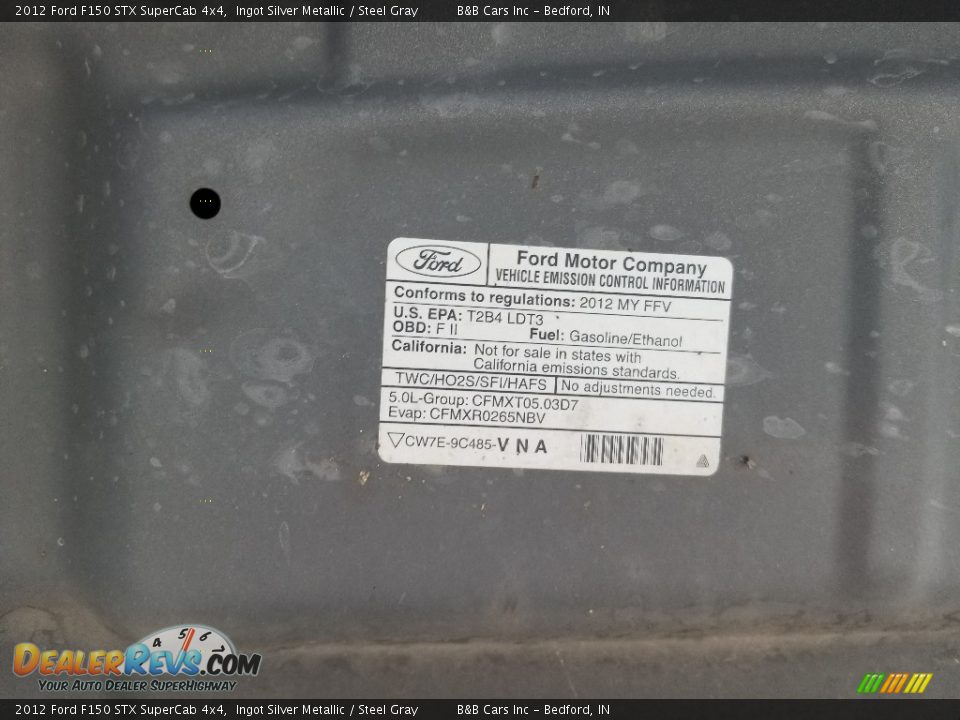 2012 Ford F150 STX SuperCab 4x4 Ingot Silver Metallic / Steel Gray Photo #21