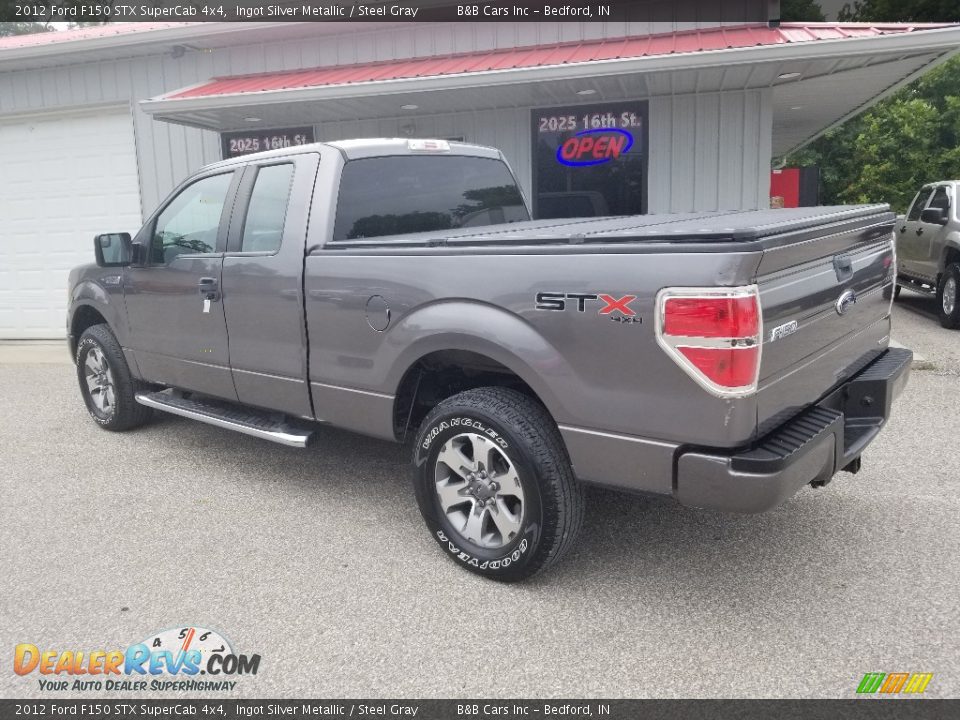 2012 Ford F150 STX SuperCab 4x4 Ingot Silver Metallic / Steel Gray Photo #23