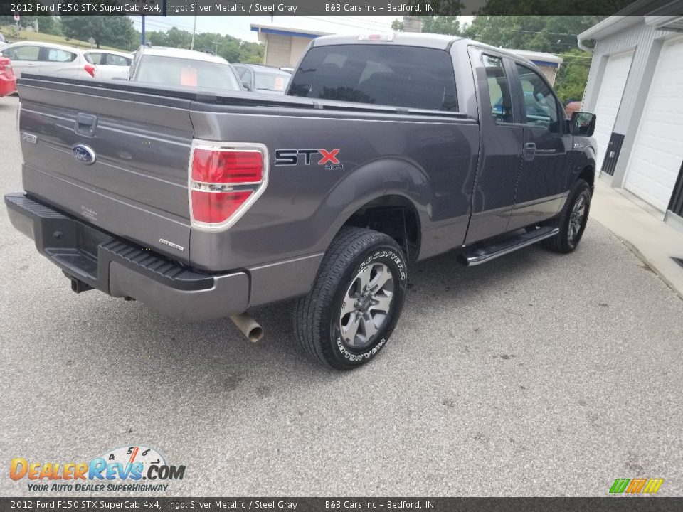 2012 Ford F150 STX SuperCab 4x4 Ingot Silver Metallic / Steel Gray Photo #25