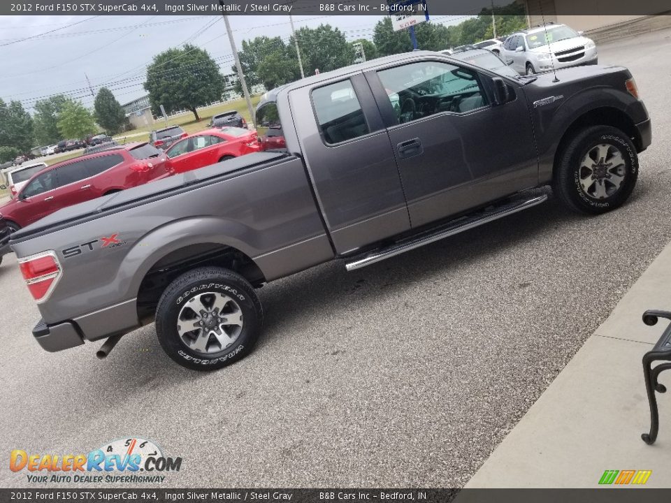 2012 Ford F150 STX SuperCab 4x4 Ingot Silver Metallic / Steel Gray Photo #26