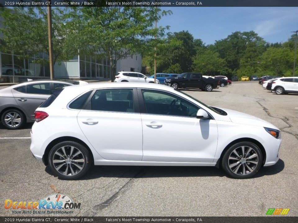 2019 Hyundai Elantra GT Ceramic White / Black Photo #1