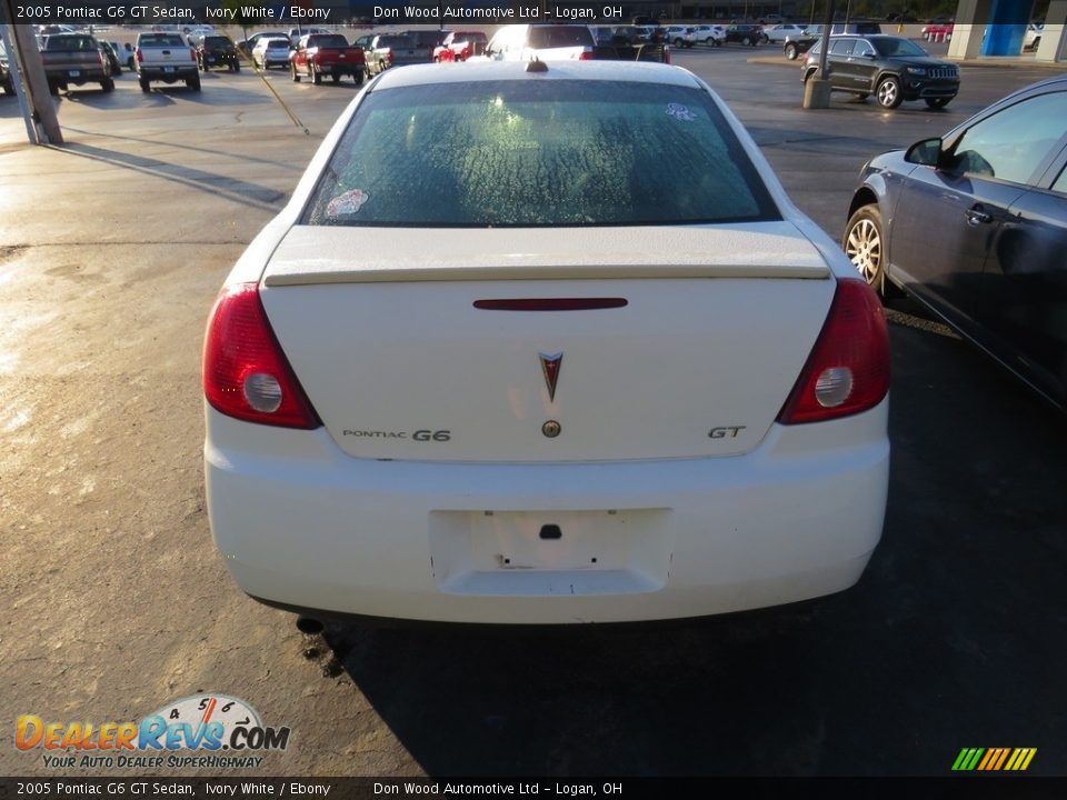 2005 Pontiac G6 GT Sedan Ivory White / Ebony Photo #21