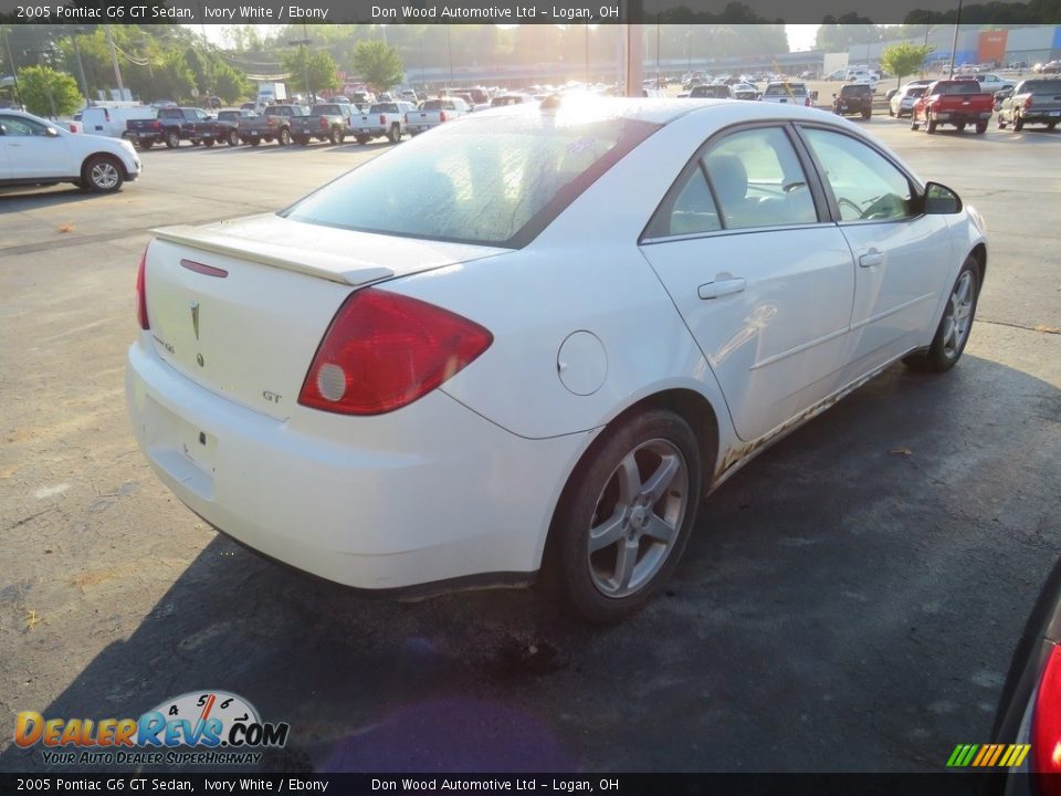 2005 Pontiac G6 GT Sedan Ivory White / Ebony Photo #23