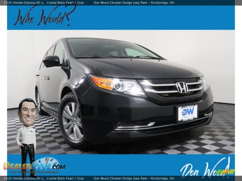 2016 Honda Odyssey EX-L Crystal Black Pearl / Gray Photo #1