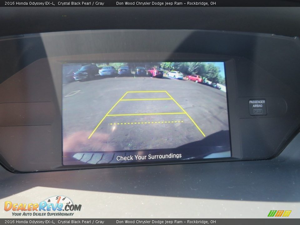 2016 Honda Odyssey EX-L Crystal Black Pearl / Gray Photo #3