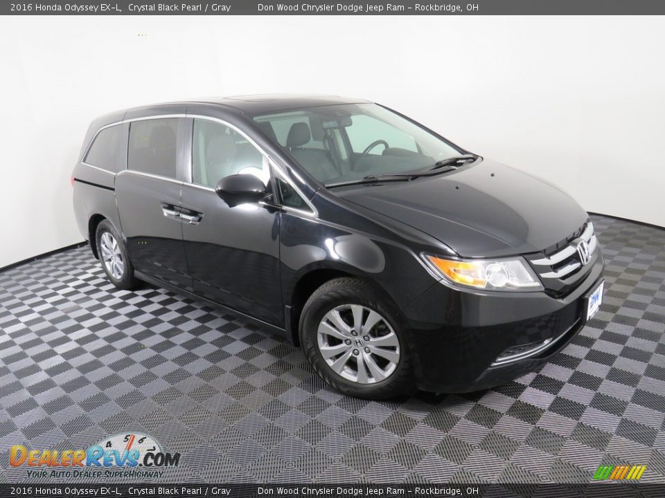 2016 Honda Odyssey EX-L Crystal Black Pearl / Gray Photo #4