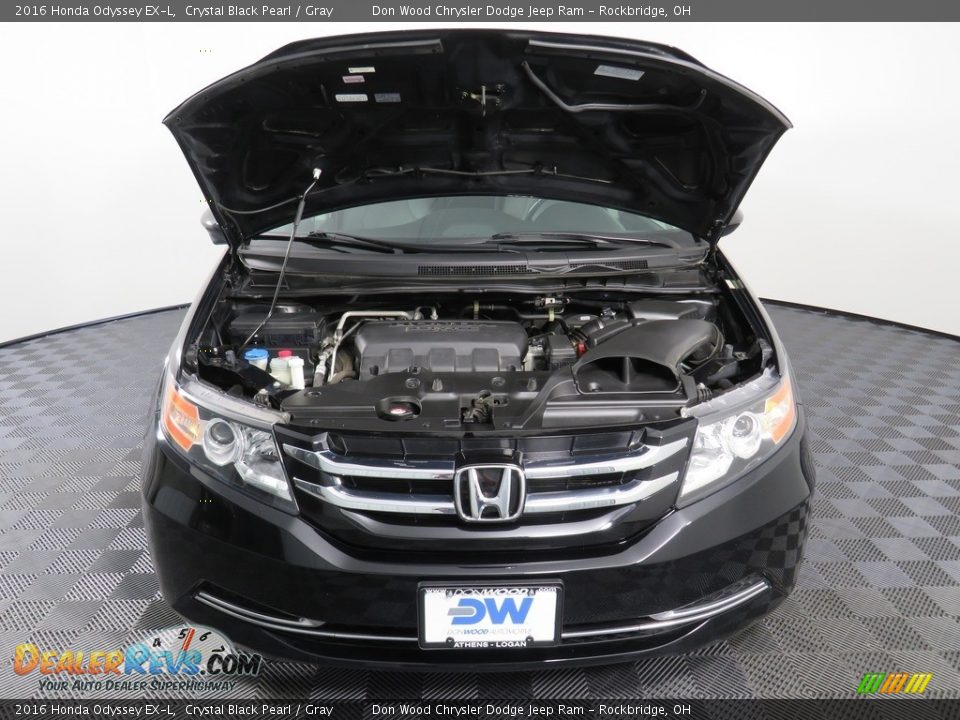 2016 Honda Odyssey EX-L Crystal Black Pearl / Gray Photo #7