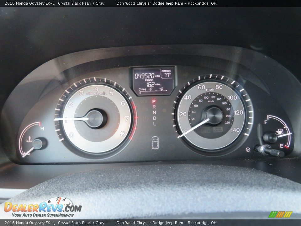 2016 Honda Odyssey EX-L Crystal Black Pearl / Gray Photo #22