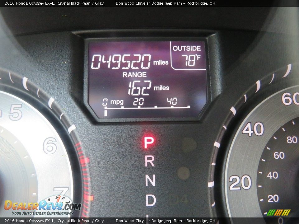 2016 Honda Odyssey EX-L Crystal Black Pearl / Gray Photo #23